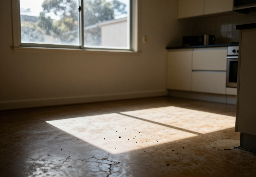 Cockroaches in a St Ives kitchen before treatment